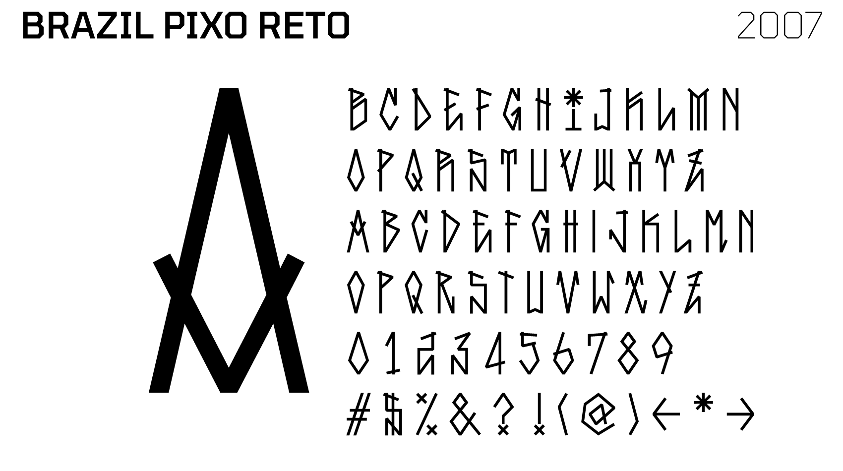 Fonte Brazil Pixo Reto
