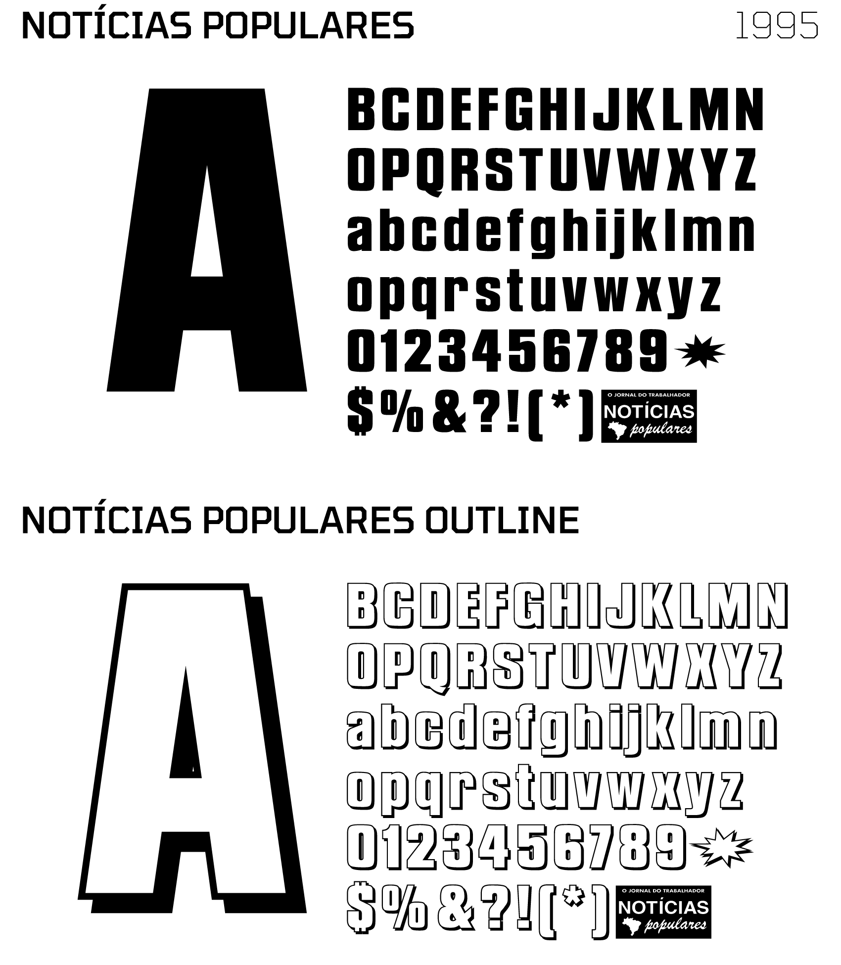 Notícias Populares typeface
